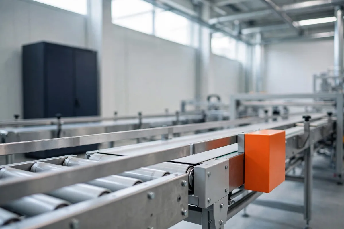 A production line in a plant