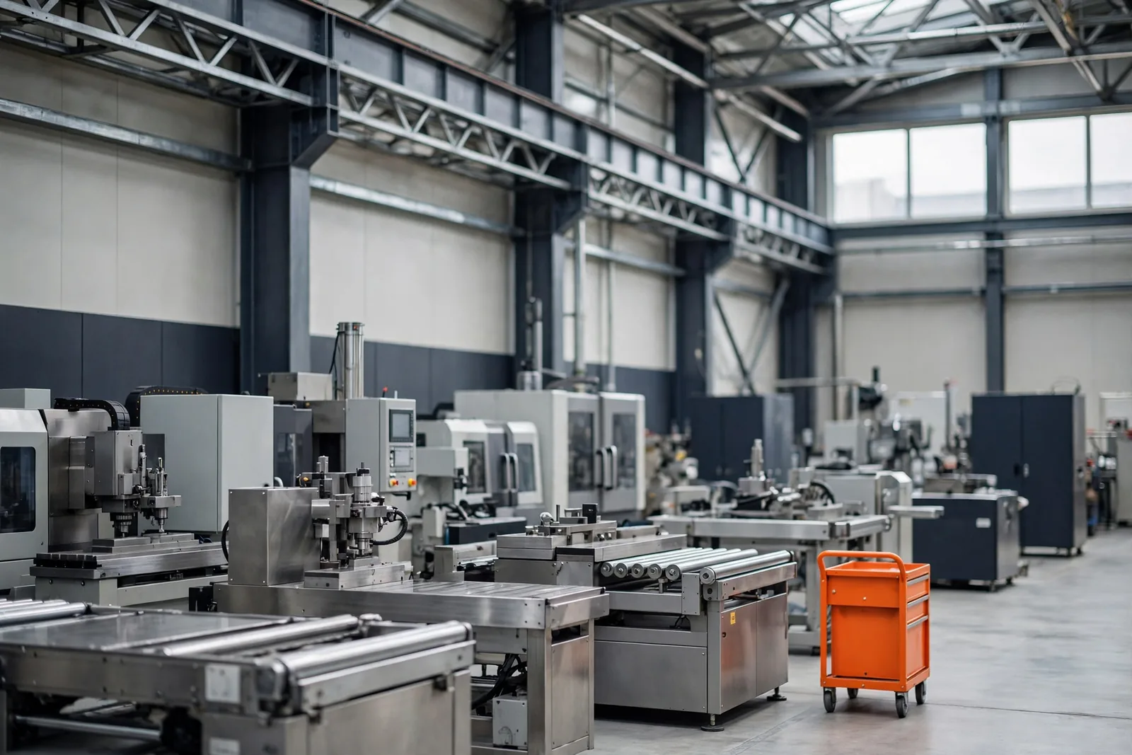 An industrial plant hall